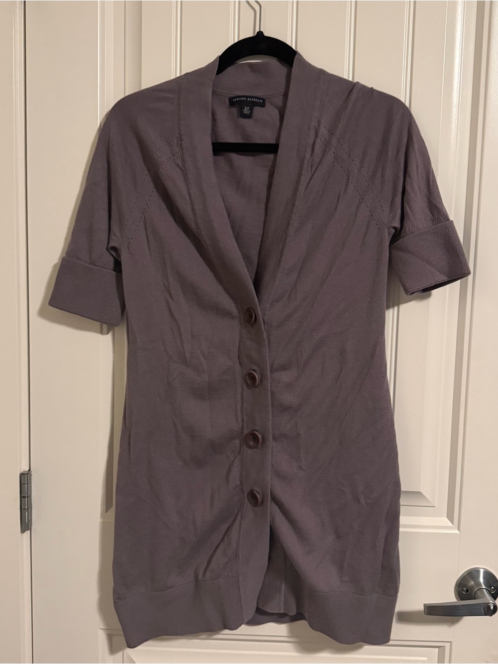 Banana Republic  Mauve Button-Front Cardigan